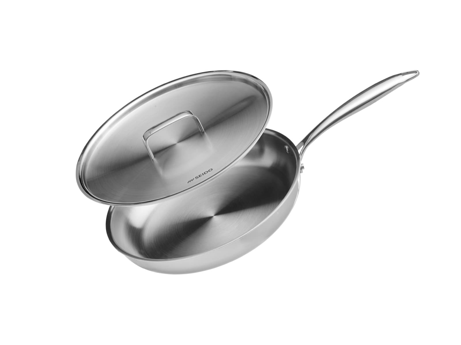 SEIDO 28cm stainless steel frying pan lid — oven-safe to 260°C