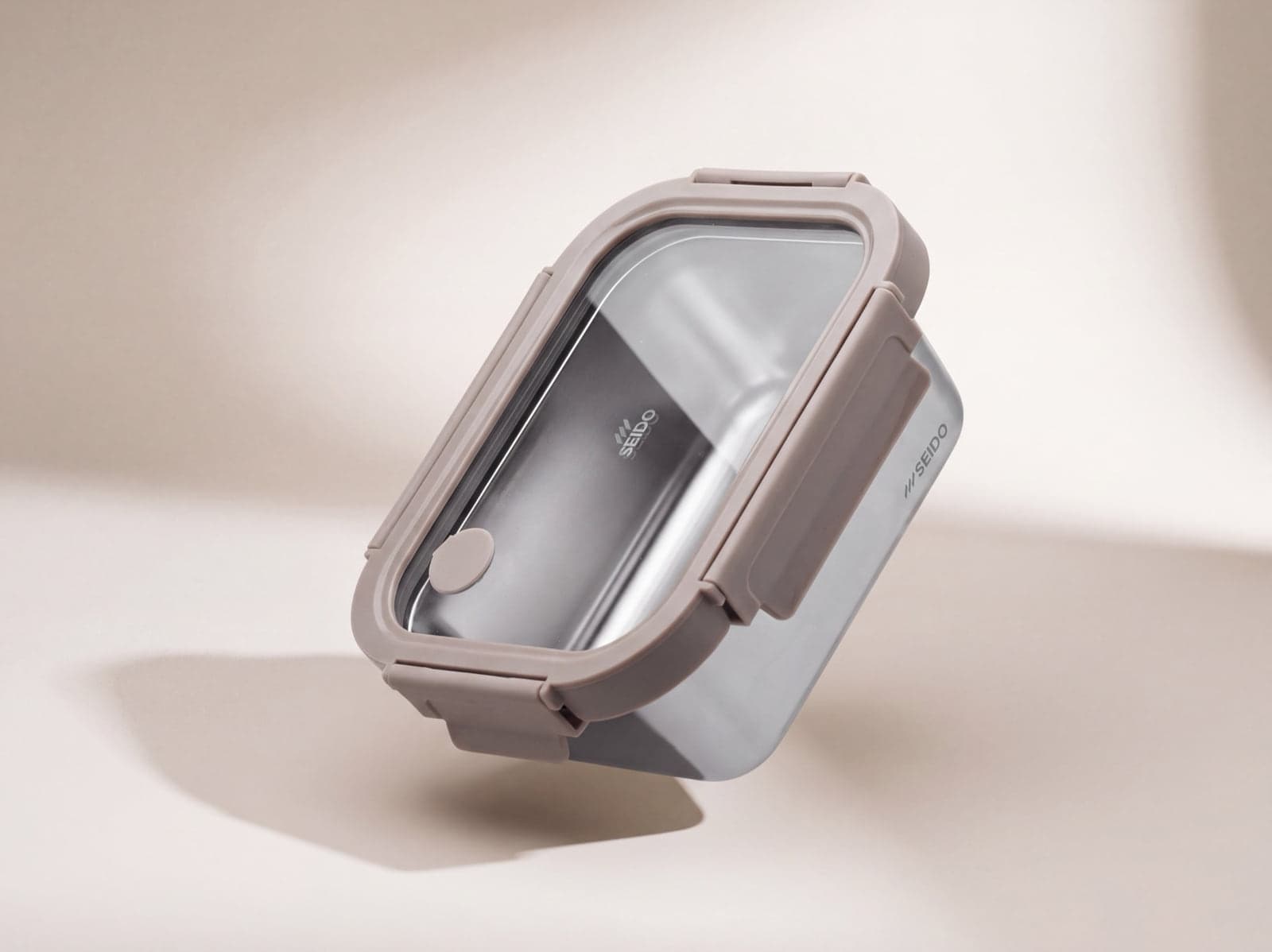 SEIDO 800 ml (27 oz) stainless steel lunch box with its glass lid